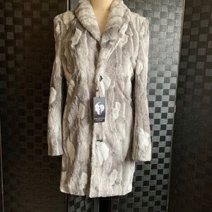 Twisted Taylor Grey Faux Fur Saluki Coat